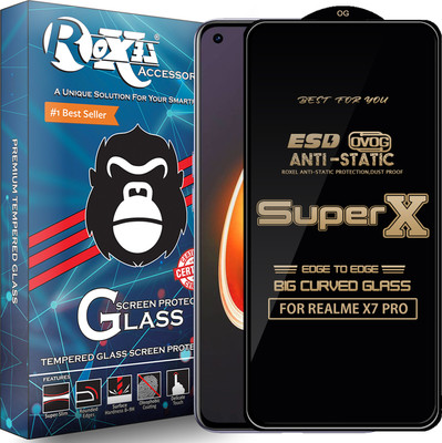 Roxel Edge To Edge Tempered Glass for REALME X7 PRO(Pack of 1)