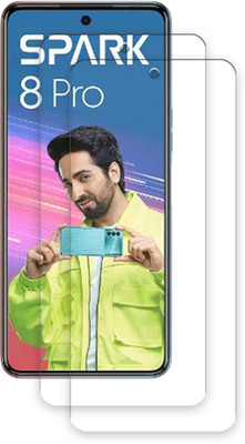 ARBAN Edge To Edge Tempered Glass for Tecno Spark 8 Pro TEMPERED GUARD FRONTP2(Pack of 2)