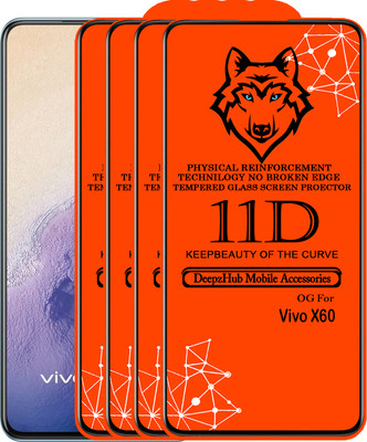 DeepzHub Edge To Edge Tempered Glass for Vivo X60(Pack of 4)