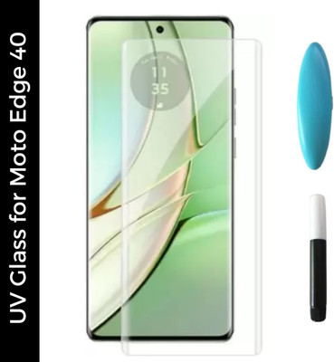 Kartuce Edge To Edge Tempered Glass for MOTOROLA Edge 40, MOTO Edge 40 UV Glass(Pack of 1)