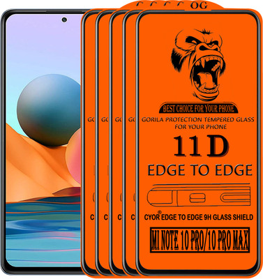 CYOR Edge To Edge Tempered Glass for REDMI NOTE 10 PRO(Pack of 5)