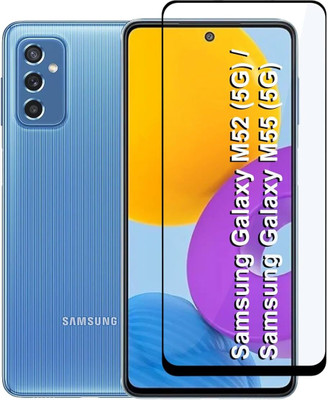 1DOLLAR Edge To Edge Tempered Glass for Samsung Galaxy M52 (5G) M55 (5G) [Full Glue 3D](Pack of 1)