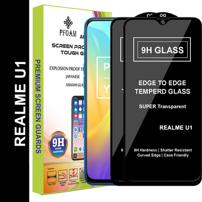 PFOAM Edge To Edge Tempered Glass for Realme U1(Pack of 2)