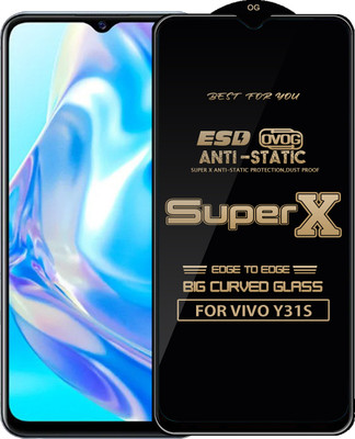 Qyist Edge To Edge Tempered Glass for Vivo Y31S(Pack of 1)