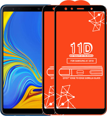 Qyist Edge To Edge Tempered Glass for Samsung Galaxy A7 2018 Edition(Pack of 2)