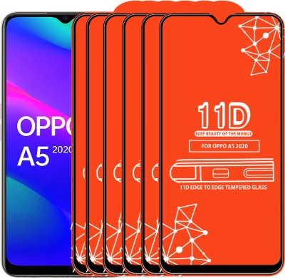 Qyist Edge To Edge Tempered Glass for Oppo A5 2020(Pack of 6)