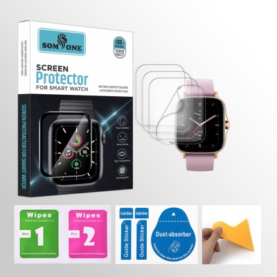 SOMTONE Edge To Edge Tempered Glass for Amazfit GTS 2e Smartwatch 4 PROTECTOR + 4 WIPES + 4 DUST REMOVAL STICKER + 1 WIPER(Pack of 4) SOMTONE Edge To Edge Tempered Glass for Amazfit GTS 2e Smartwatch 4 PROTECTOR + 4 WIPES + 4 DUST REMOVAL STICKER + 1 WIPER(Pack of 4)