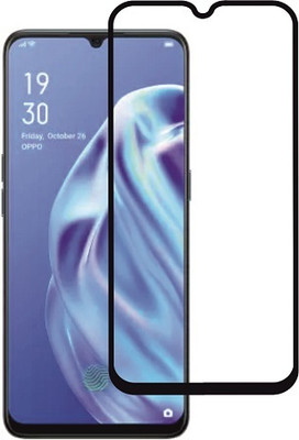 M A ZONE Edge To Edge Tempered Glass for OPPO F15(Pack of 1)
