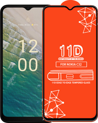 Roxel Edge To Edge Tempered Glass for Nokia C32(Pack of 1)