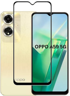 ojucase Edge To Edge Tempered Glass for OPPO A59 5G(Pack of 1)