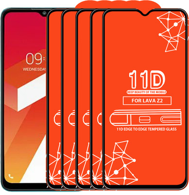 Roxel Edge To Edge Tempered Glass for Lava Z2(Pack of 5)