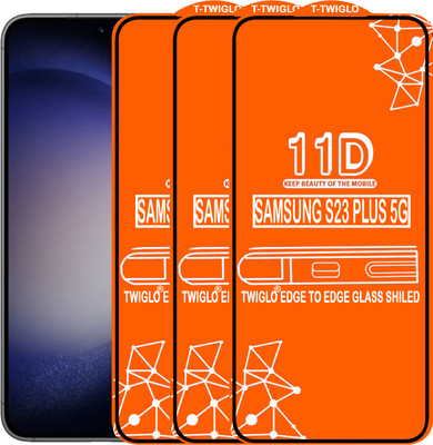 TWIGLO Edge To Edge Tempered Glass for SAMSUNG S23 PLUS 5G(Pack of 3)