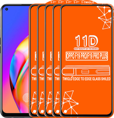 TWIGLO Edge To Edge Tempered Glass for OPPO F19 PRO PLUS 5G(Pack of 5)