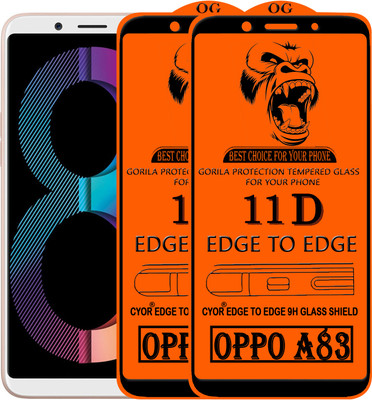 CYOR Edge To Edge Tempered Glass for Oppo A83(Pack of 2)