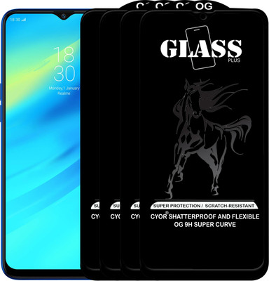 CYOR Edge To Edge Tempered Glass for Realme 2(Pack of 4)