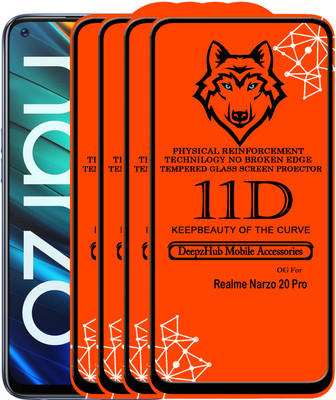 DeepzHub Edge To Edge Tempered Glass for Realme Narzo 20 Pro(Pack of 4)