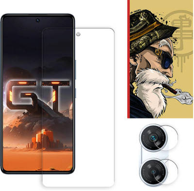 SOMTONE Edge To Edge Tempered Glass for Infinix GT 10 Pro 5G Tempered Glass Screen Protector | Anti-Scratch | Edge to Edge Full Coverage | 9H Hardness ( 1 FRONT SCREEN GUARD + 1 CAMERA LENS PROTECTOR + 1 FREE BACK EMBOSSED SKIN001 )(Pack of 1)