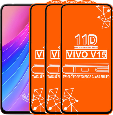 TWIGLO Edge To Edge Tempered Glass for VIVO V15(Pack of 3)