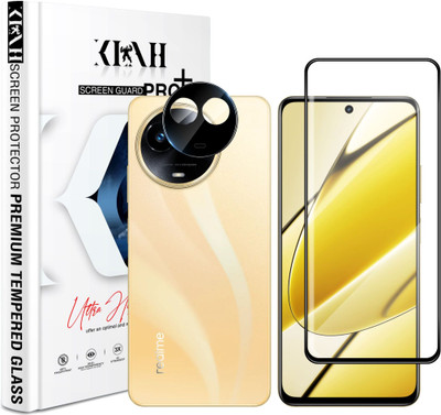 KLAH Edge To Edge Tempered Glass for Realme 11 5G, With Camera Lens Protector(Pack of 1)