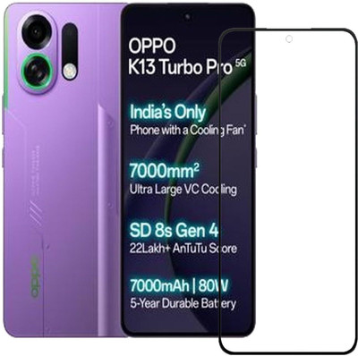 FwellT Edge To Edge Tempered Glass for Oppo K13 Turbo Pro 5G(Pack of 1)