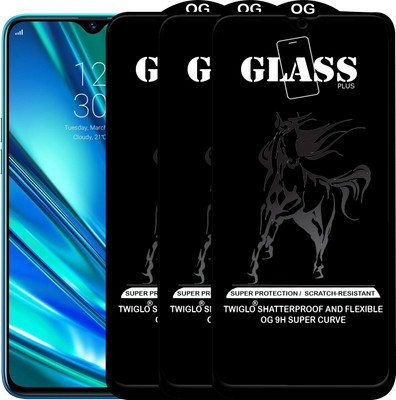 TWIGLO Edge To Edge Tempered Glass for REALME 5S(Pack of 3)