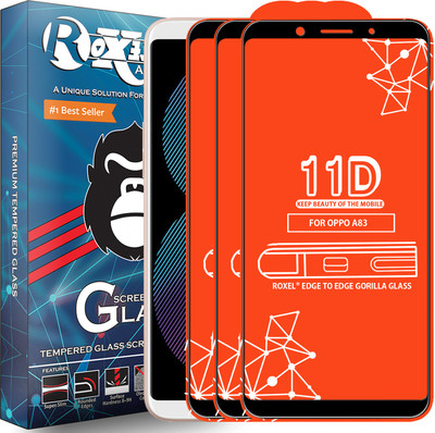 Roxel Edge To Edge Tempered Glass for Oppo A83(Pack of 3)