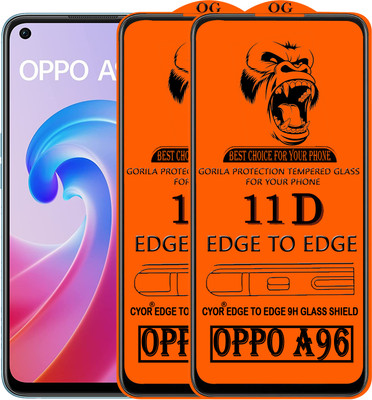 CYOR Edge To Edge Tempered Glass for OPPO A96(Pack of 2)