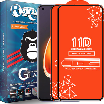Roxel Edge To Edge Tempered Glass for Realme X7 Pro 5G(Pack of 2)
