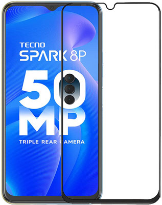 INFINITYWORLD Edge To Edge Tempered Glass for Tecno Spark 8P(Pack of 1)