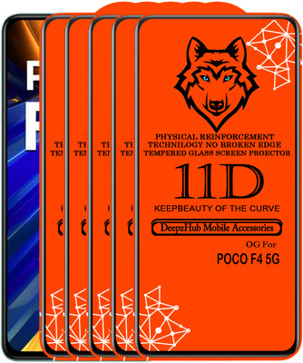 DeepzHub Edge To Edge Tempered Glass for POCO F4 5G(Pack of 5)