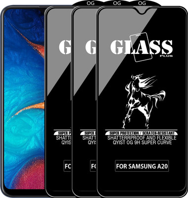 Qyist Edge To Edge Tempered Glass for SAMSUNG GALAXY A20(Pack of 3)