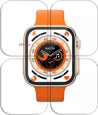ARBAN Edge To Edge Tempered Glass for Series 8 n8Ultra T800 T900 NFC sport N8 Ultra HW11 HW10 HW8 smart watch SMARTWATCH SCREEN GUARD(Pack of 4)