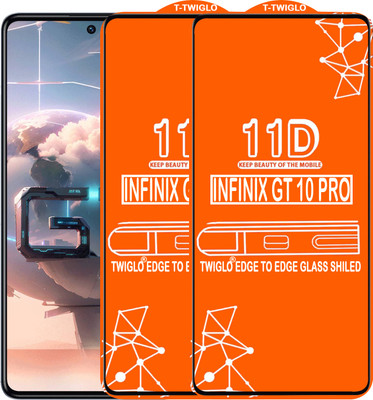TWIGLO Edge To Edge Tempered Glass for INFINIX GT 10 PRO(Pack of 2)