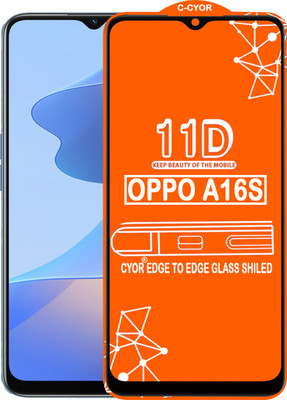 CYOR Edge To Edge Tempered Glass for OPPO A16S(Pack of 1)