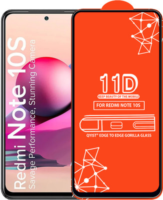 Qyist Edge To Edge Tempered Glass for Redmi Note 10S(Pack of 1)