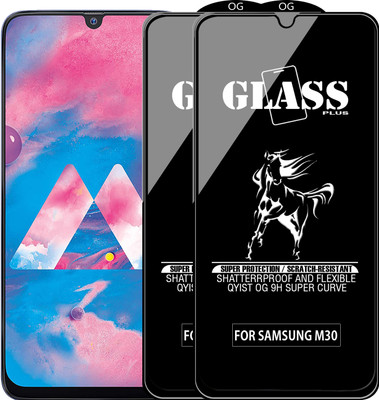 Qyist Edge To Edge Tempered Glass for SAMSUNG GALAXY M30(Pack of 2)