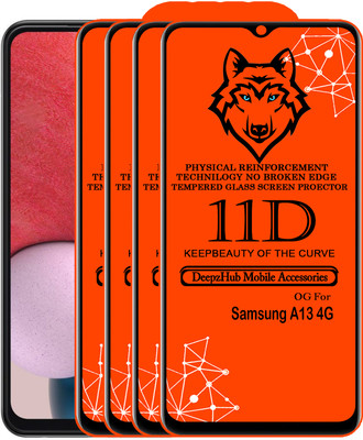 DeepzHub Edge To Edge Tempered Glass for Samsung A13 4G(Pack of 4)