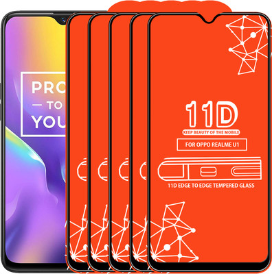 Qyist Edge To Edge Tempered Glass for Realme U1(Pack of 5)