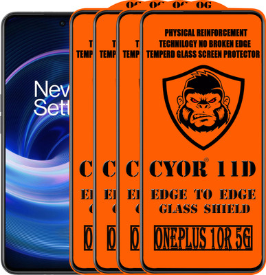 CYOR Edge To Edge Tempered Glass for ONEPLUS 10R 5G(Pack of 4)