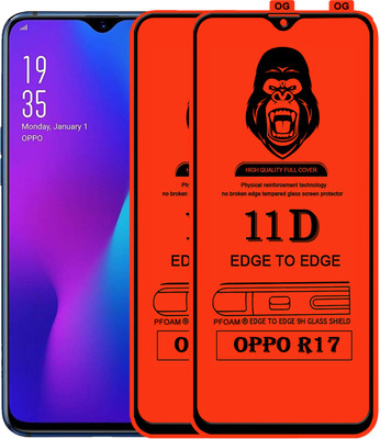 Laxdom Edge To Edge Tempered Glass for OPPO R17(Pack of 2)