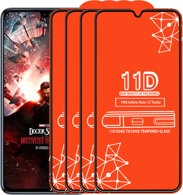 Roxel Edge To Edge Tempered Glass for Infinix Note 12 Turbo(Pack of 4)