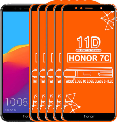 TWIGLO Edge To Edge Tempered Glass for Honor 7C(Pack of 5)