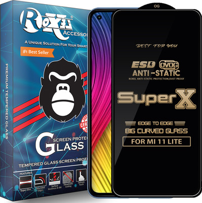 Roxel Edge To Edge Tempered Glass for MI 11 LITE(Pack of 1)