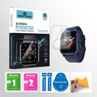 SOMTONE Edge To Edge Tempered Glass for FASTRACK REFLEX CHARGE 1.83 inch Smartwatch 2 PROTECTOR + 2 WIPES + 2 DUST REMOVAL STICKER + 1 WIPER(Pack of 2) SOMTONE Edge To Edge Tempered Glass for FASTRACK REFLEX CHARGE 1.83 inch Smartwatch 2 PROTECTOR + 2 WIPES + 2 DUST REMOVAL STICKER + 1 WIPER(Pack of 2)
