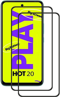 INFINITYWORLD Edge To Edge Tempered Glass for Infinix HOT 20 Play(Pack of 2)