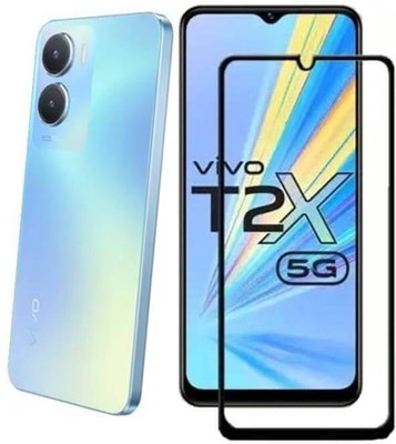 YOGIJEET Edge To Edge Tempered Glass for Vivo T2X 5G(Pack of 1)