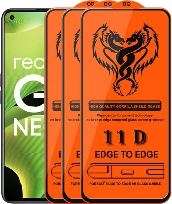 Forego Edge To Edge Tempered Glass for Realme GT Neo 2 5G(Pack of 3)