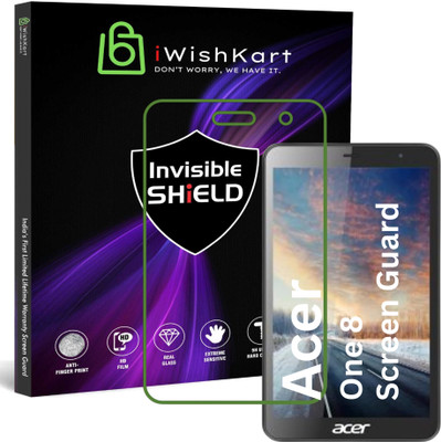 iWishKart Edge To Edge Screen Guard for Acer One 8 T4-82L 8.7 Inch, Premium Military grade Edge to Edge Premium gorilla temper black glass screenguard with Self Installation Guide - Wet & Dry wipes, Dust Absorber [With Warranty] tab / tablet ka gilas cover | Premium Accessories(Pack of 1)