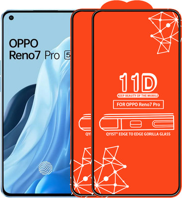 Qyist Edge To Edge Tempered Glass for Oppo Reno7 Pro(Pack of 2)