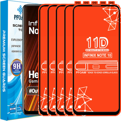 PFOAM Edge To Edge Tempered Glass for INFINIX NOTE 10(Pack of 5)